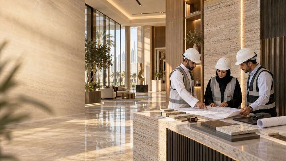 Dovanna engineers reviewing drawings